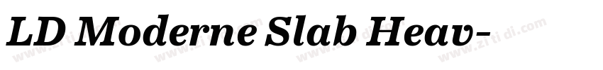 LD Moderne Slab Heav字体转换